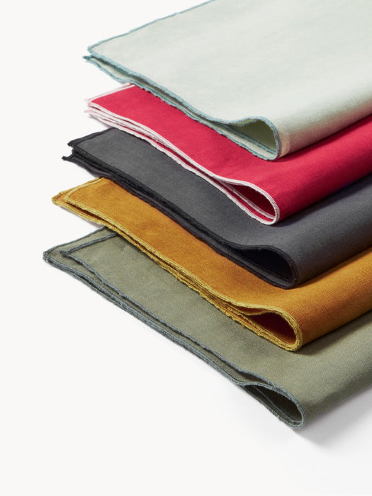 Linen Napkins Kennedy with Decorative Edging Set of 4