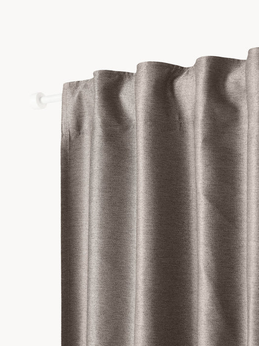 Asher Blackout Multi-Band Curtains, Set of 2, W 140 cm