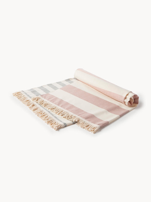 Striped Hammam Towel Priya with Fringes