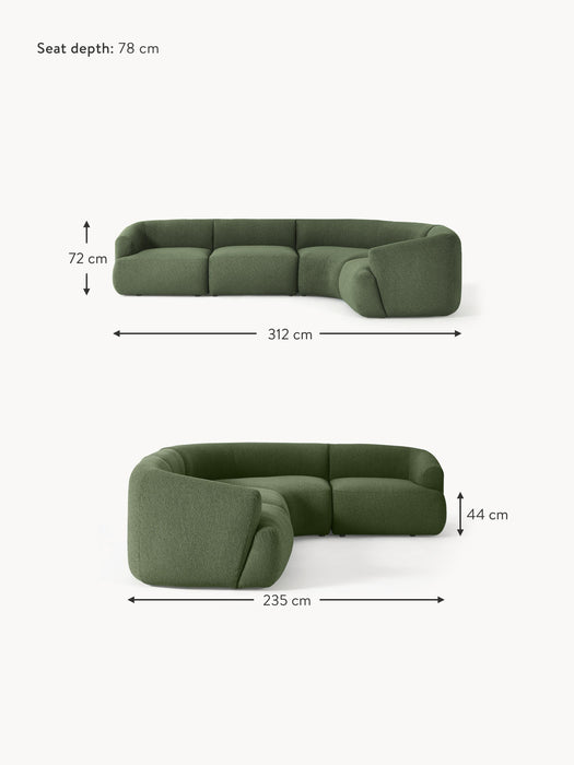 Modular Boucl Corner Sofa Sofia 4-seater