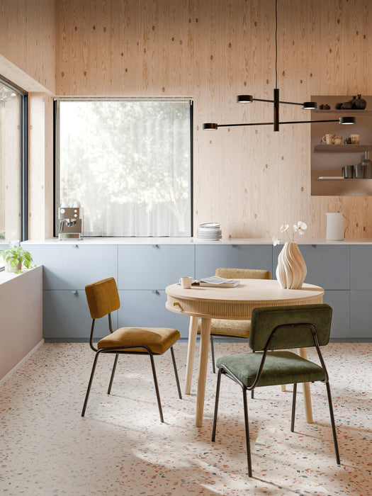 Calary Round Dining Table with Storage Space, in various sizes