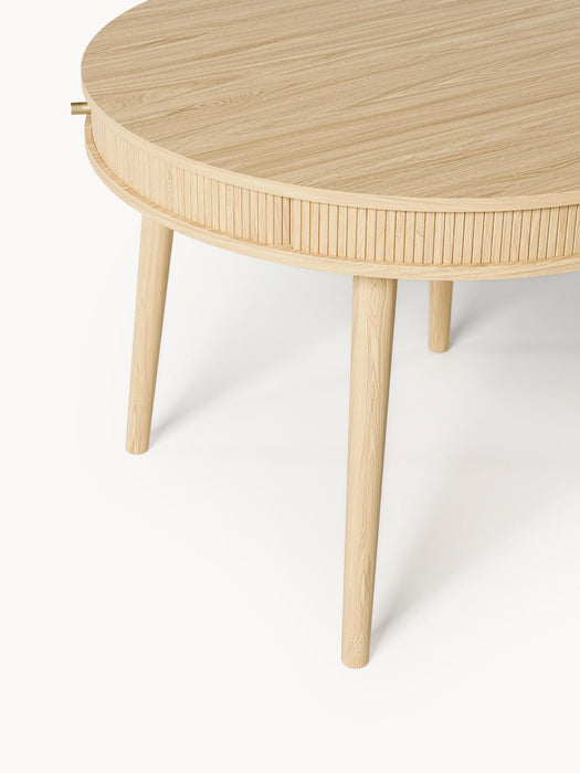 Calary Round Dining Table with Storage Space, in various sizes