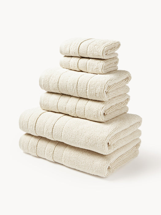 Towel Set Luxe with Striped Border in various set sizes