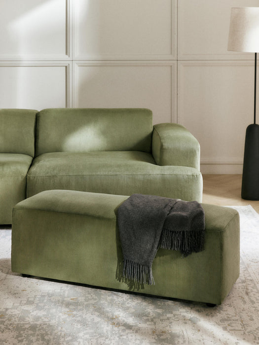 Corduroy Ottoman Melva W 99xD 42 cm