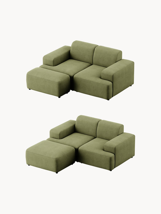 Corduroy Ottoman Melva W 99xD 42 cm