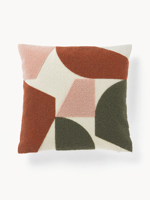 Cotton Cushion Cover Nomi with Abstract Decoration
