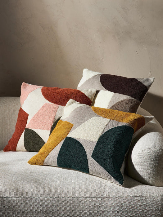 Cotton Cushion Cover Nomi with Abstract Decoration