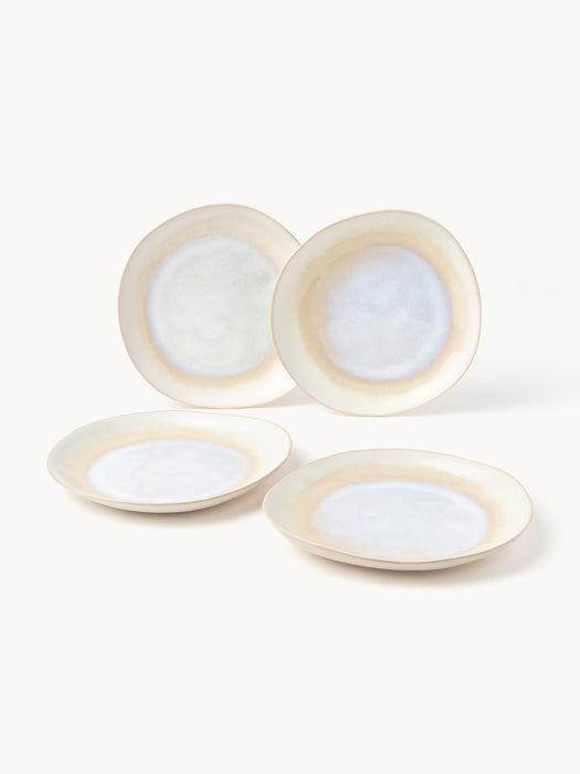 Handmade Reactive Glaze Tableware Set Alcina 4 people Set of 12