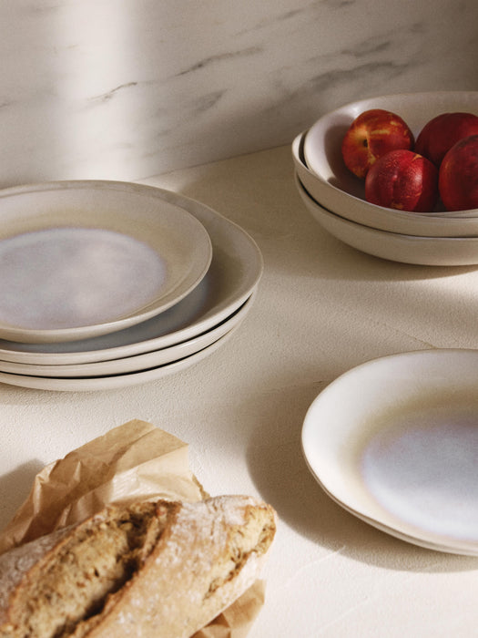 Handmade Reactive Glaze Tableware Set Alcina 4 people Set of 12