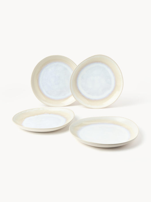 Handmade Reactive Glaze Tableware Set Alcina 4 people Set of 12
