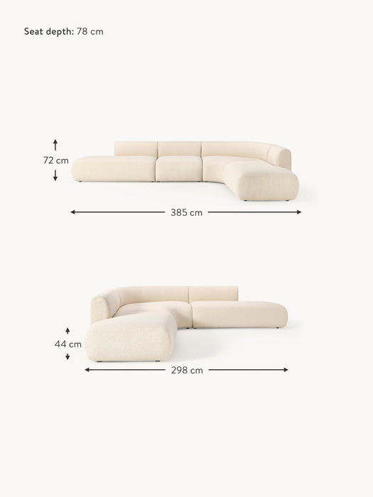 XL Modular Boucl Corner Sofa Sofia