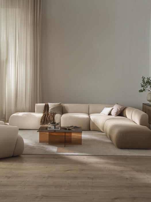 XL Modular Boucl Corner Sofa Sofia
