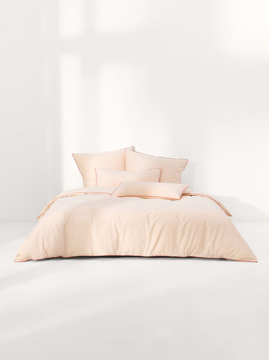 Daria Cotton Percale Duvet Cover with Piping