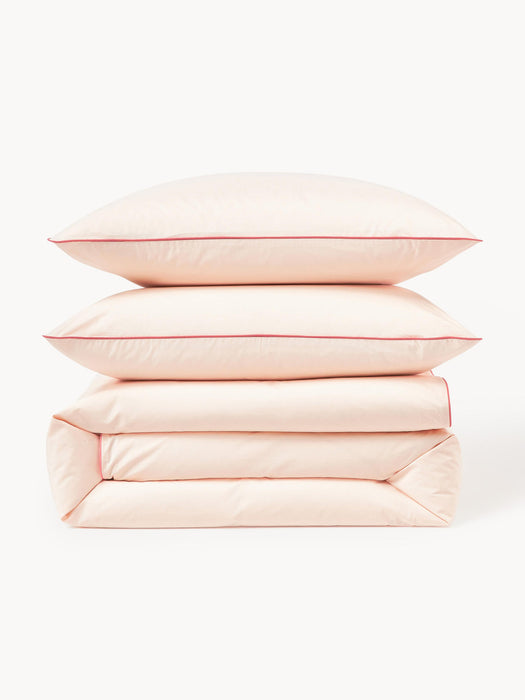 Daria Cotton Percale Duvet Cover with Piping
