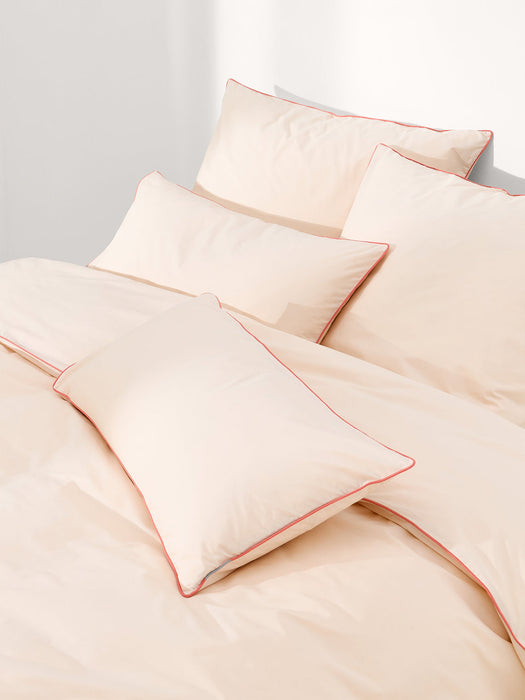 Daria Cotton Percale Duvet Cover with Piping