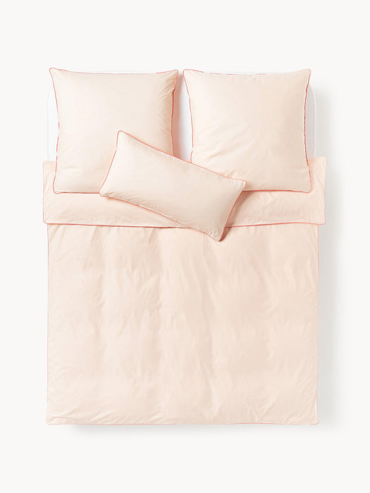 Daria Cotton Percale Duvet Cover with Piping