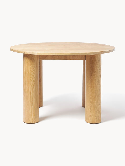Round Oak Wood Dining Table Ohana 120 cm