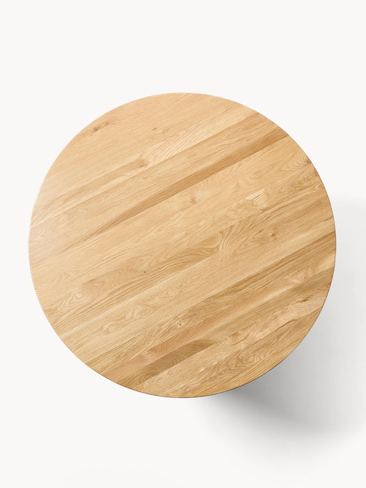 Round Oak Wood Dining Table Ohana 120 cm