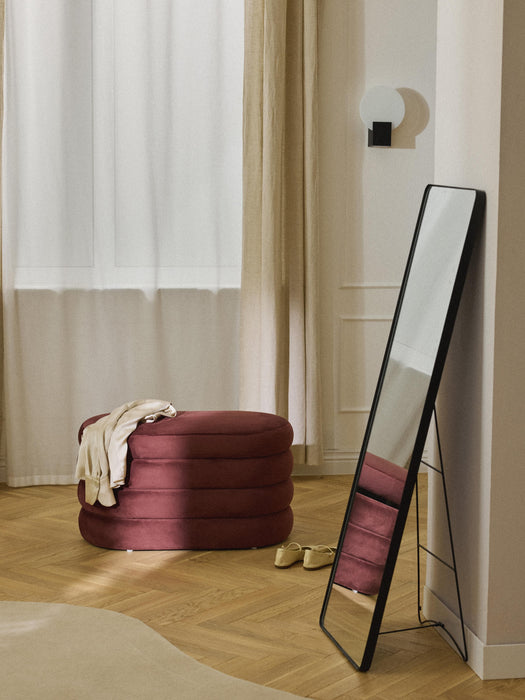 Small Velvet Upholstered Bench Alto with Storage Space