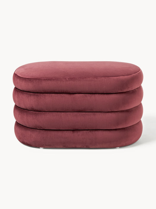 Small Velvet Upholstered Bench Alto with Storage Space