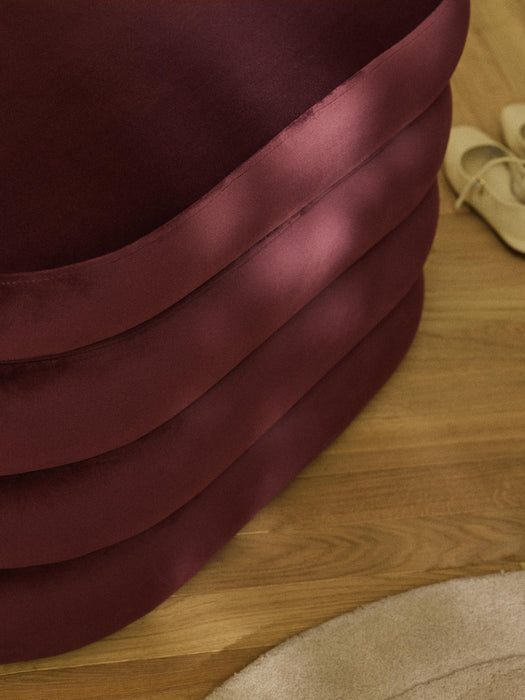 Small Velvet Upholstered Bench Alto with Storage Space