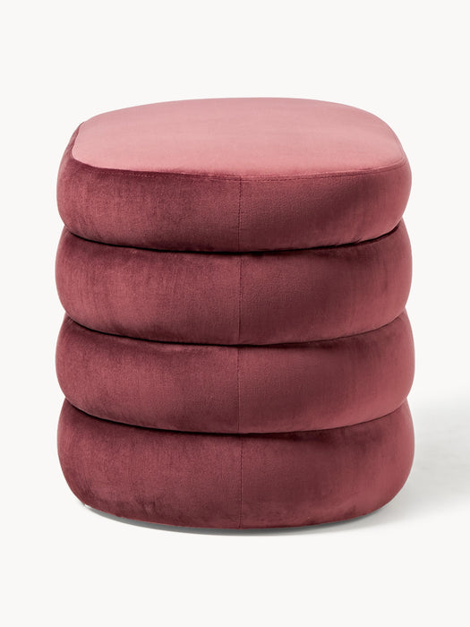 Small Velvet Upholstered Bench Alto with Storage Space