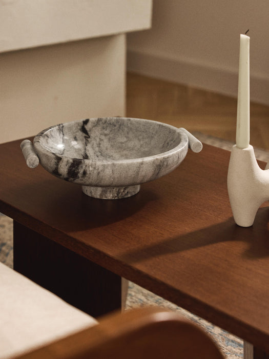 Decorative Marble Bowl Fossil H 10 cm