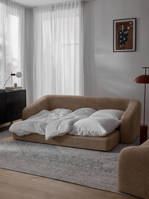Eliot Teddy BouclÃ© Sofa Bed (3-seater)