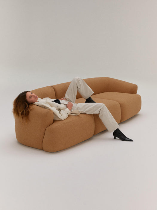 Modular Boucl Sofa Sofia 3-seater
