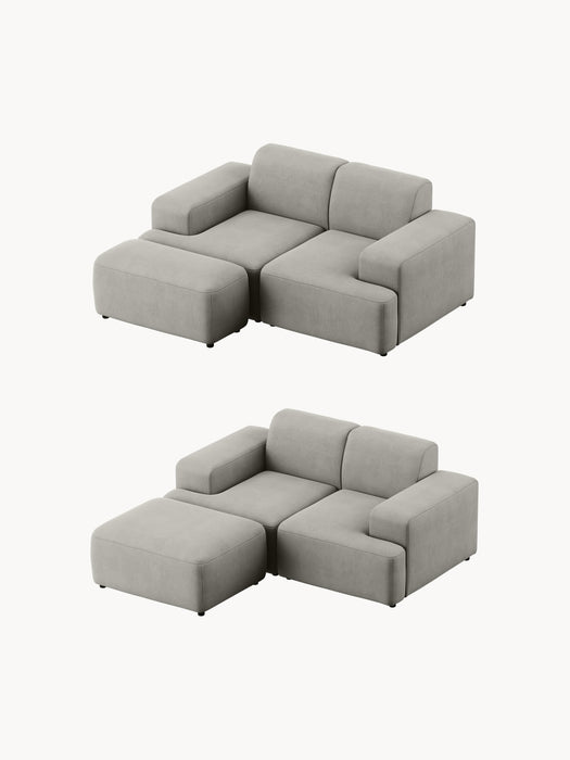 Corduroy Ottoman Melva W 99xD 42 cm