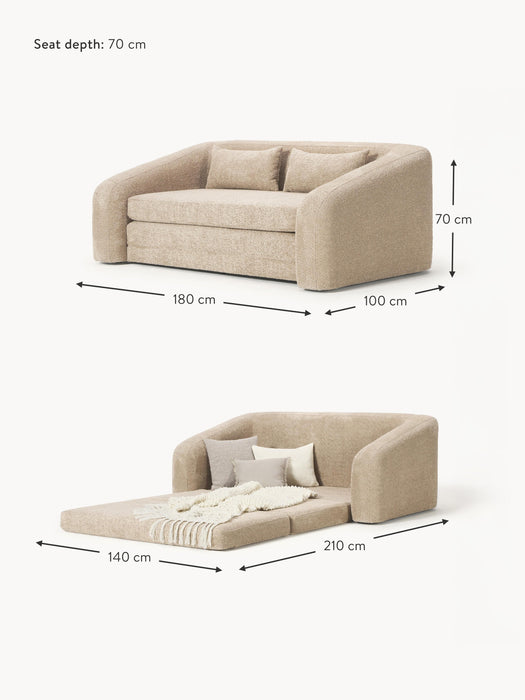 Teddy Boucl Sofa Bed Eliot 2-seater