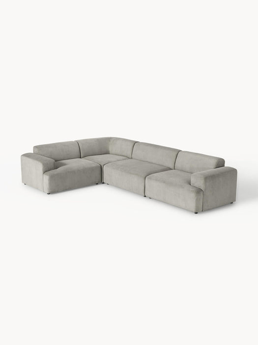 Melva Large Corduroy Corner Sofa (4-seater)