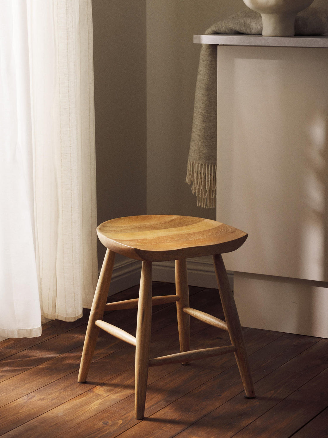 Nino Mango Wood Stool