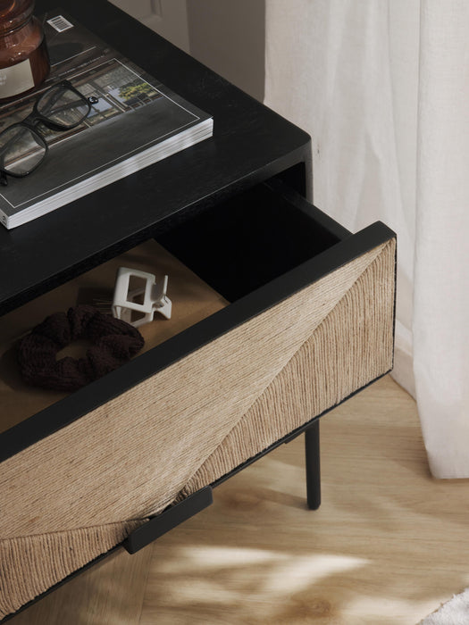 Mango Wood Bedside Table June with Drawers