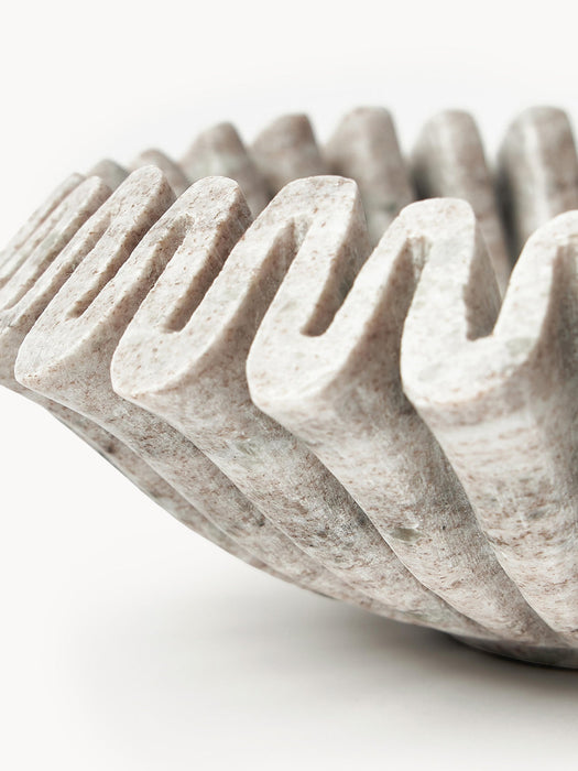 Santorini Handmade Marble Decorative Bowl, Ø 31 cm