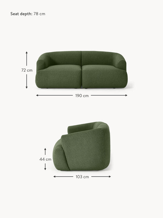 Modular Boucl Sofa Sofia 2-seater