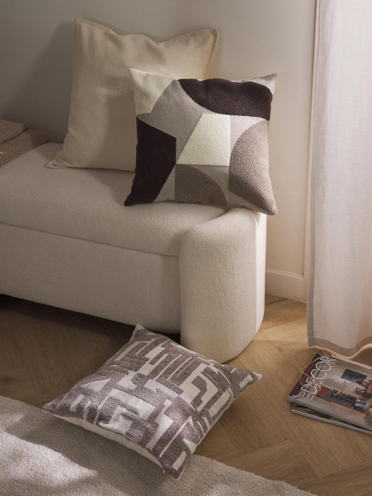 Nomi Cotton Cushion Cover with Abstract Decoration