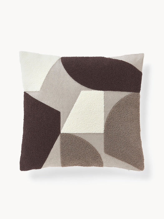 Nomi Cotton Cushion Cover with Abstract Decoration