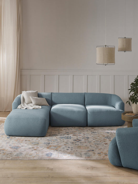 Sofia Modular Bouclé Corner Sofa (3-seater)