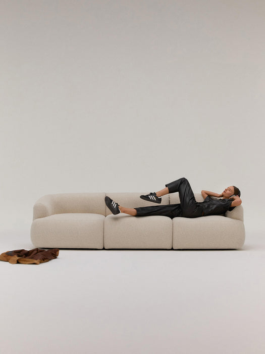 Modular Boucl Sofa Sofia 3-seater