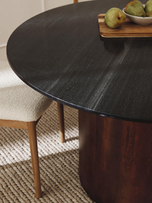 Round Marble Dining Table Abby 120 cm