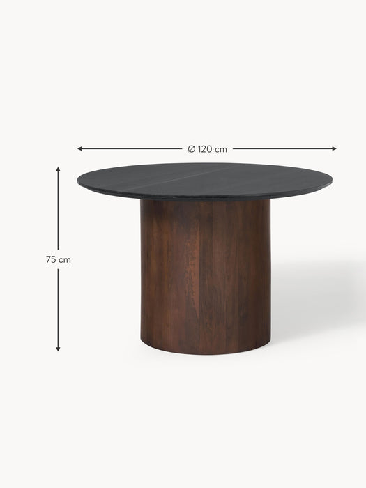Round Marble Dining Table Abby 120 cm