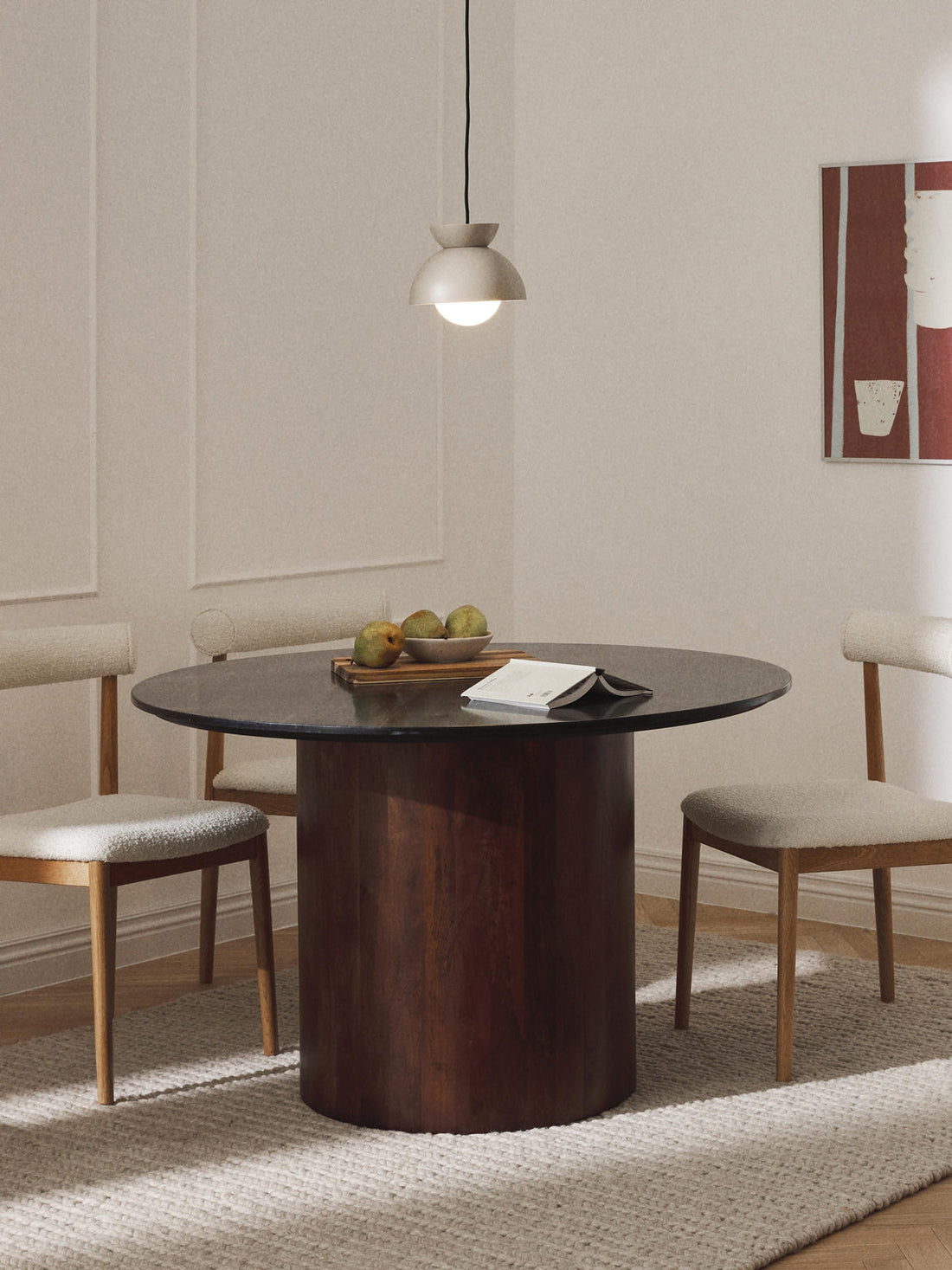 Abby Round Marble Dining Table, Ã 120 cm