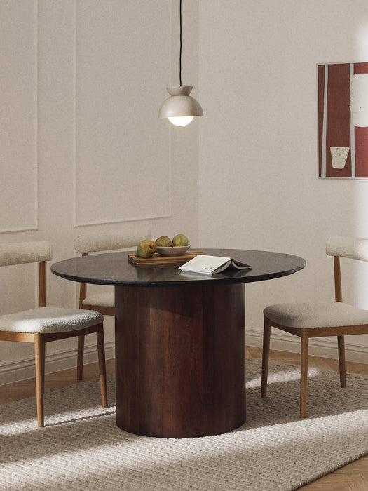 Abby Round Marble Dining Table, Ã 120 cm