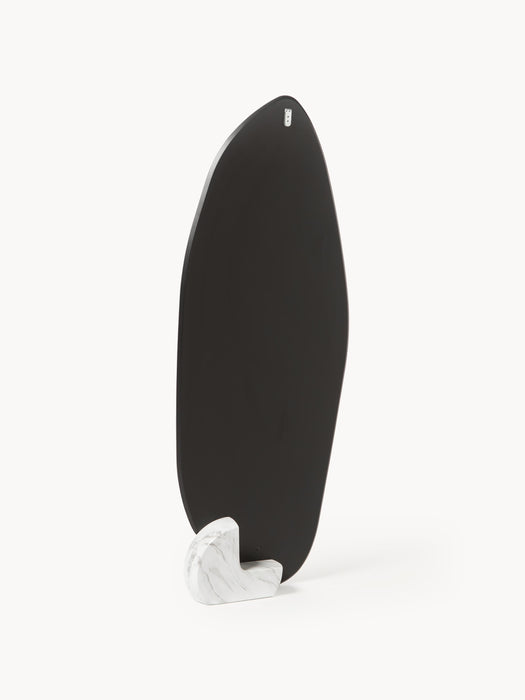 Full-Length Leaner Mirror Bonita with Marble Effect Base