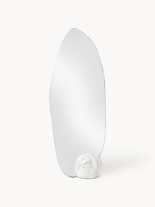 Full-Length Leaner Mirror Bonita with Marble Effect Base