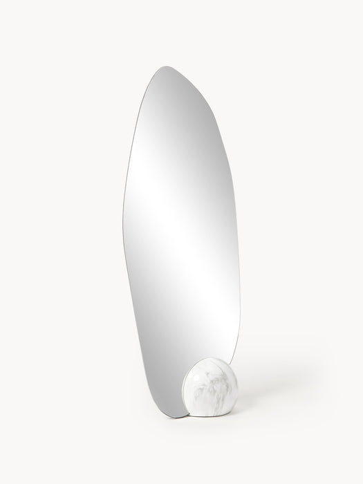 Full-Length Leaner Mirror Bonita with Marble Effect Base
