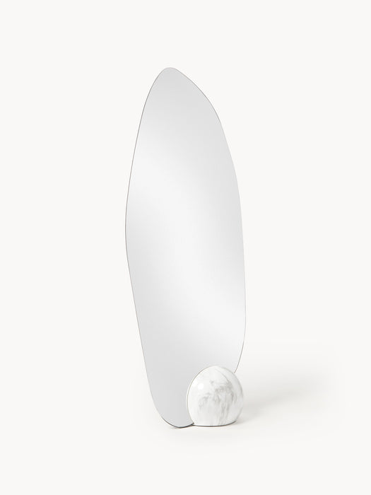 Full-Length Leaner Mirror Bonita with Marble Effect Base