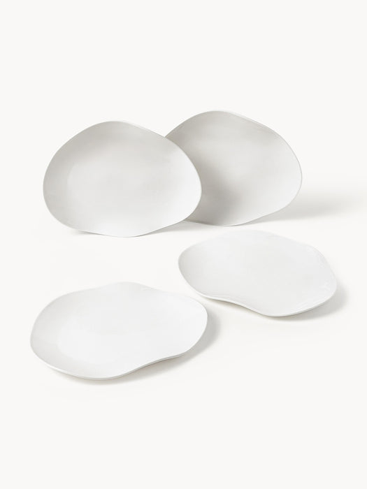 Organic Shaped Porcelain Tableware Set Joana 4 people Set of 12