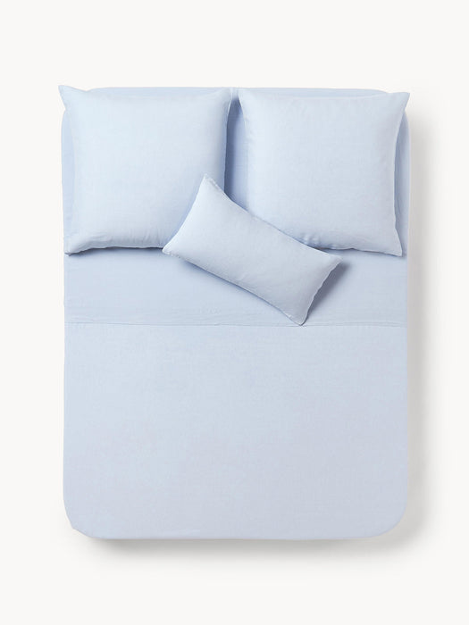 Airy Washed Linen Bed Sheet